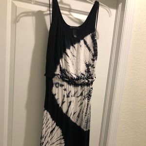 Black tie-die INC maxi dress